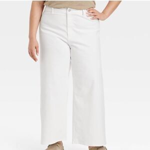 17 NEW Sailor high rise Universal Thread white Cream Wide Leg Jeans